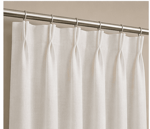 Double Pinch Pleat curtain header style